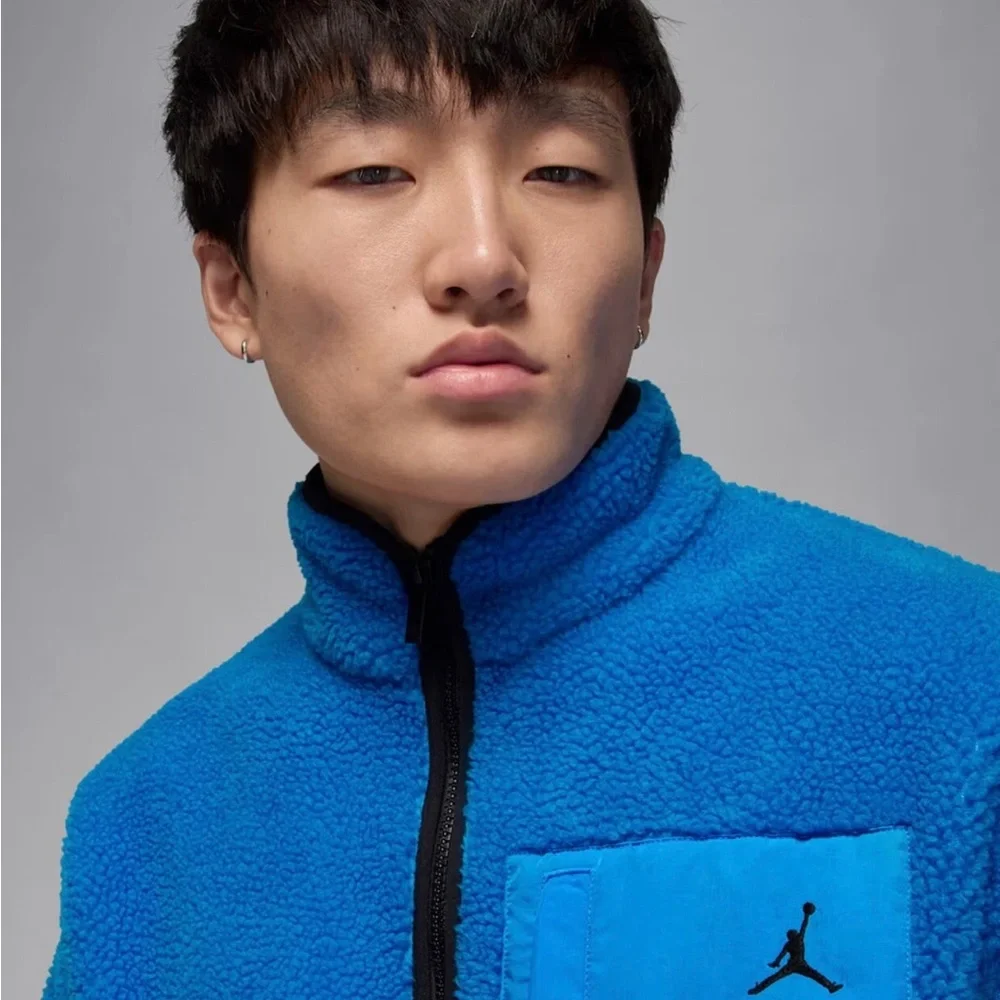 Nike Jordan Flight High-Pile Shearling Sherpa Jacket HV0778-406 Men’s Size S